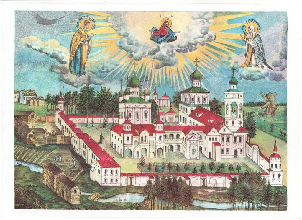 Литография монастыря XIX века: